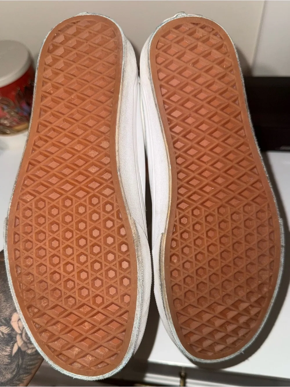 Vans White Leather Sneakers